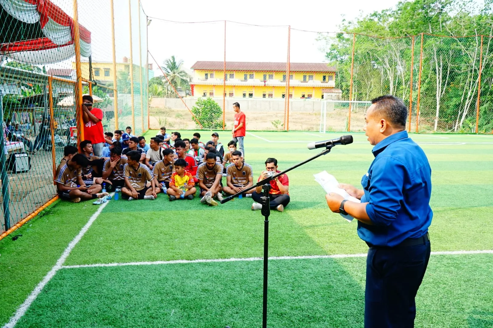Ketua PWI Banyuasin, Wardoyo, S.I.Kom - Sambutan   Turnamen Mini Soccer 2026